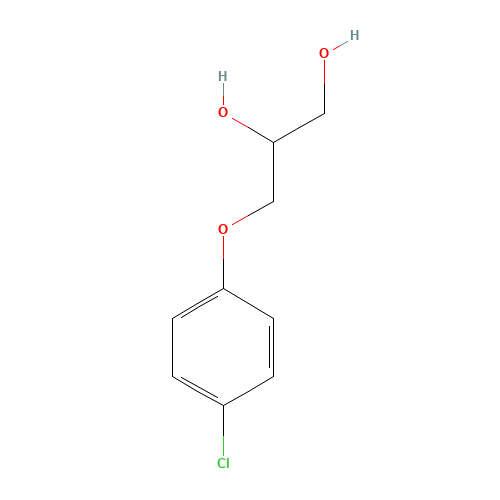 Chlorphenesin (CAS: 104-29-0) - Chemical Structure and Molecular Formula 
