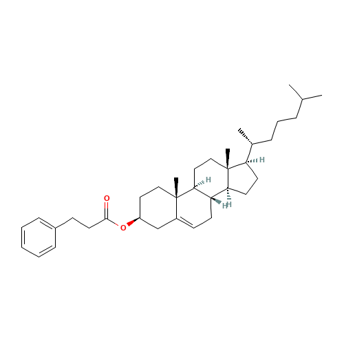 CHOLESTEROL HYDROCINNAMATE (CAS: 14914-99-9) - Chemical Structure and Molecular Formula 