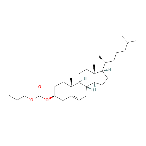 CHOLESTEROL ISOBUTYL CARBONATE (CAS: 77546-35-1) - Chemical Structure and Molecular Formula 