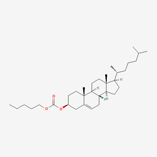 CHOLESTEROL N-AMYL CARBONATE (CAS: 15455-79-5) - Chemical Structure and Molecular Formula 