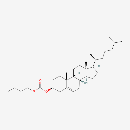 CHOLESTEROL N-BUTYL CARBONATE (CAS: 41371-14-6) - Chemical Structure and Molecular Formula 