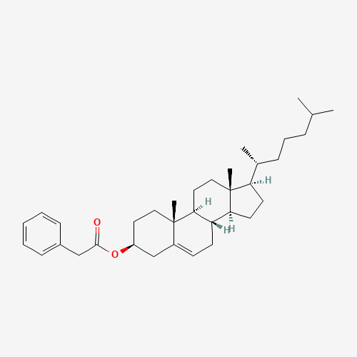 CHOLESTEROL PHENYLACETATE (CAS: 33998-26-4) - Chemical Structure and Molecular Formula 