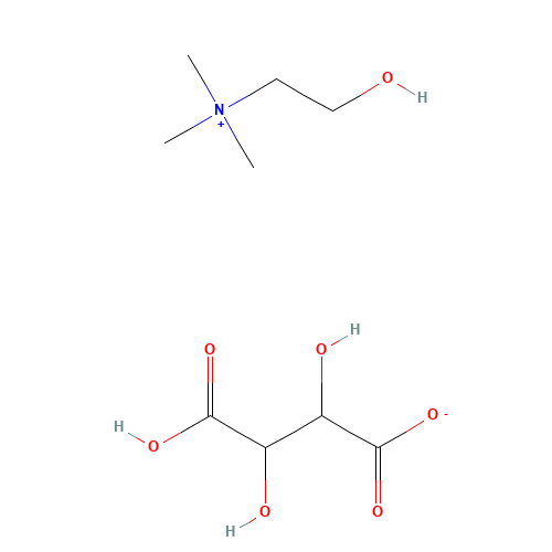 Choline bitartrate (CAS: 87-67-2) - Chemical Structure and Molecular Formula 