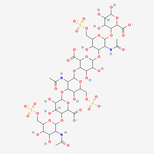 Chondroitin 6-sulfate sodium salt (CAS: 12678-07-8) - Chemical Structure and Molecular Formula 