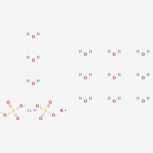 Chromium potassium sulfate dodecahydrate (CAS: 7788-99-0) - Chemical Structure and Molecular Formula 