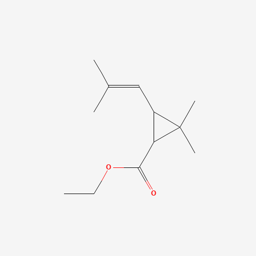 Ethyl chrysanthemumate (CAS: 97-41-6) - Chemical Structure and Molecular Formula 