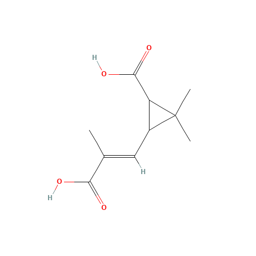 3-CARBOXY-ALPHA-2,2-TRIMETHYL-CYCLOPROPANEACRYLIC ACID (CAS: 497-95-0) - Related Chemical Product