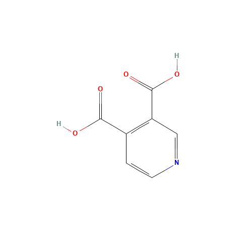 3,4-Pyridinedicarboxylic acid (CAS: 490-11-9) - Chemical Structure and Molecular Formula 