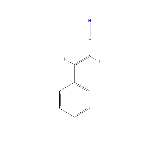 CINNAMONITRILE (CAS: 4360-47-8) - Chemical Structure and Molecular Formula 