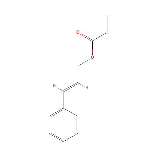Cinnamyl propionate (CAS: 103-56-0) - Chemical Structure and Molecular Formula 