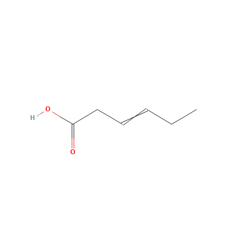 CIS-3-HEXENOIC ACID (CAS: 4219-24-3) - Chemical Structure and Molecular Formula 
