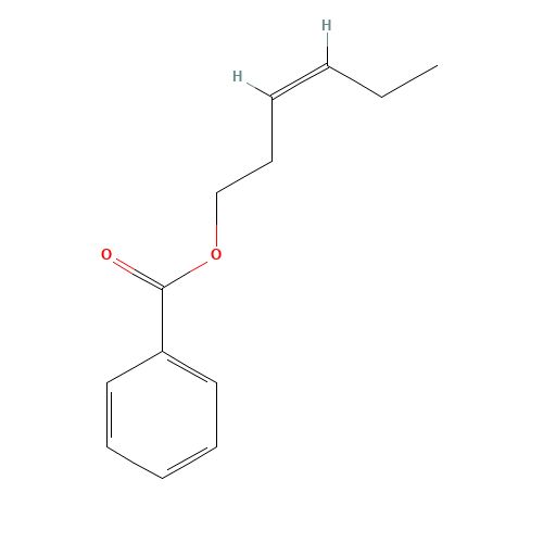 cis-3-Hexenyl benzoate (CAS: 25152-85-6) - Chemical Structure and Molecular Formula 