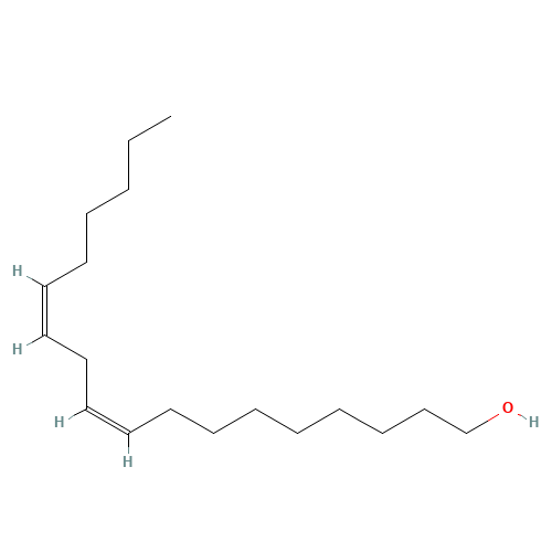 CIS,CIS-9,12-OCTADECADIENOL (CAS: 506-43-4) - Chemical Structure and Molecular Formula 