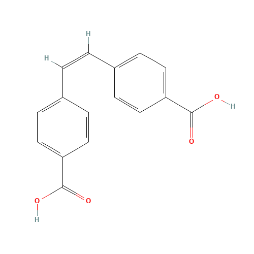 4,4'-STILBENEDICARBOXYLIC ACID (CAS: 133005-88-6) - Chemical Structure and Molecular Formula 