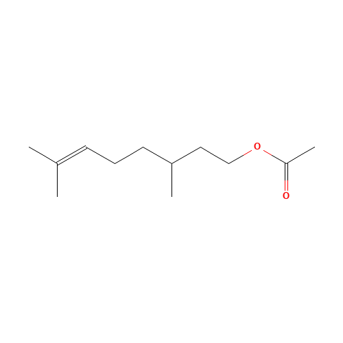 Citronellyl acetate (CAS: 150-84-5) - Chemical Structure and Molecular Formula 