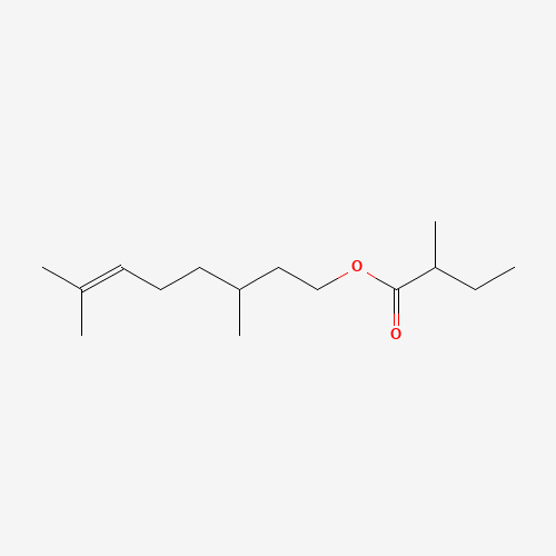 CITRONELLYL-2-METHYLBUTYRATE (CAS: 85409-36-5) - Chemical Structure and Molecular Formula 