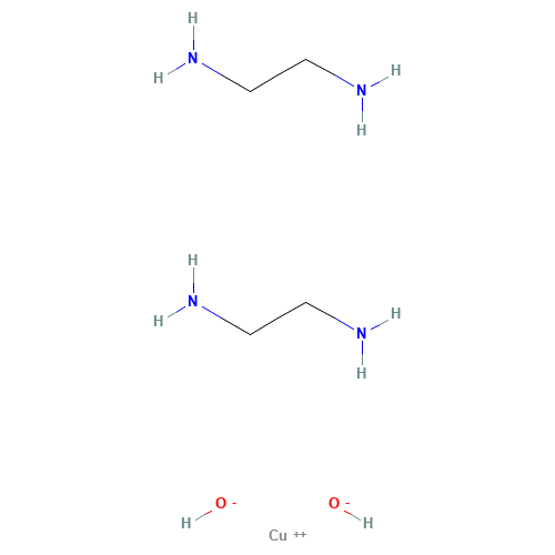 CUPRIETHYLENEDIAMINE (CAS: 14552-35-3) - Chemical Structure and Molecular Formula 