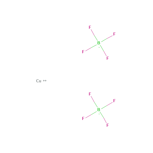 Cupric tetrafluoroborate hydrate (CAS: 14735-84-3) - Chemical Structure and Molecular Formula 