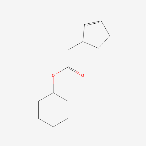 cyclohexyl cyclopent-2-ene-1-acetate (CAS: 65405-69-8) - Chemical Structure and Molecular Formula 