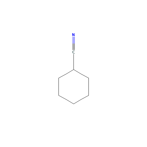 Cyclohexanecarbonitrile (CAS: 766-05-2) - Chemical Structure and Molecular Formula 