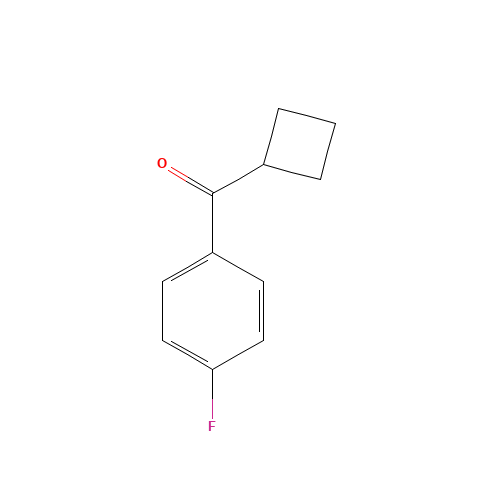 CYCLOBUTYL-4-FLUOROPHENYL KETONE (CAS: 31431-13-7) - Chemical Structure and Molecular Formula 