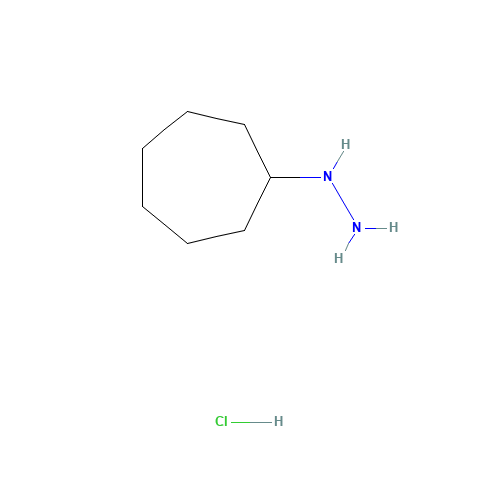 1-CYCLOHEPTYLHYDRAZINE HYDROCHLORIDE (CAS: 79201-43-7) - Chemical Structure and Molecular Formula 