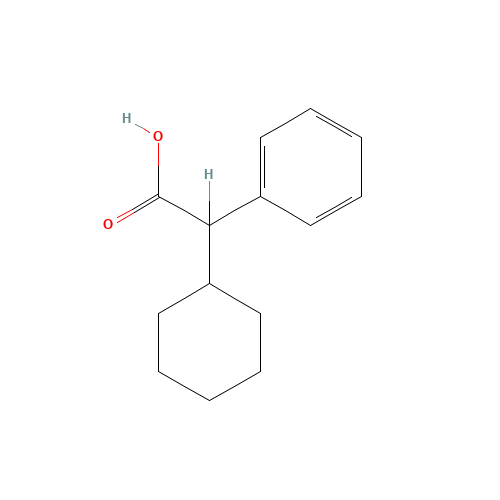 CYCLOHEXYLPHENYLACETIC ACID (CAS: 3894-09-5) - Chemical Structure and Molecular Formula 