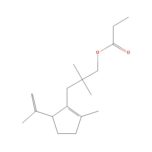5-isopropenyl-beta,beta,2-trimethylcyclopent-1-ene-1-propyl propionate (CAS: 84012-64-6) - Related Chemical Product