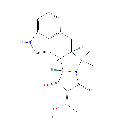 CYCLOPIAZONIC ACID (CAS: 18172-33-3) - Chemical Structure and Molecular Formula 