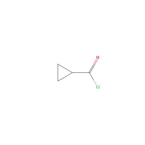 Cyclopropanecarboxylic acid chloride (CAS: 4023-34-1) - Chemical Structure and Molecular Formula 