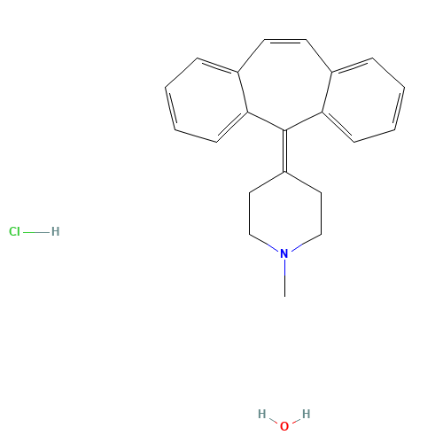 CYPROHEPTADINE HYDROCHLORIDE (CAS: 6032-06-0) - Chemical Structure and Molecular Formula 