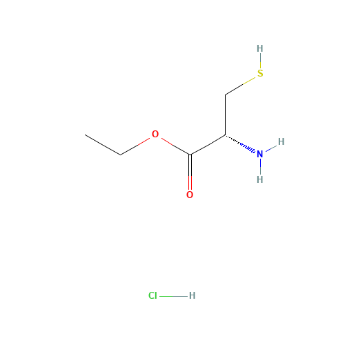 L-Cysteine ethyl ester hydrochloride (CAS: 868-59-7) - Chemical Structure and Molecular Formula 