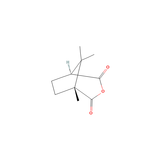 (1R,3S)-(-)-CAMPHORIC ANHYDRIDE (CAS: 595-29-9) - Chemical Structure and Molecular Formula 