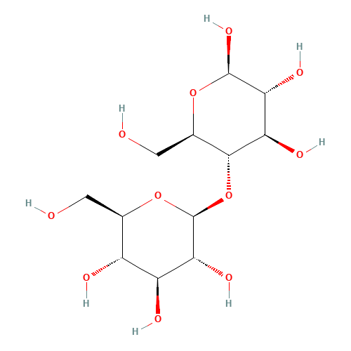 D-(+)-Cellobiose (CAS: 528-50-7) - Chemical Structure and Molecular Formula 