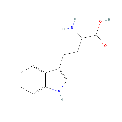 ALPHA-AMINO-GAMMA-(3-INDOLE)-BUTYRIC ACID (CAS: 26988-87-4) - Chemical Structure and Molecular Formula 