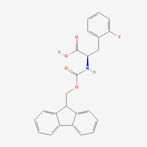 FMOC-D-2-Fluorophe (CAS: 198545-46-9) - Chemical Structure and Molecular Formula 