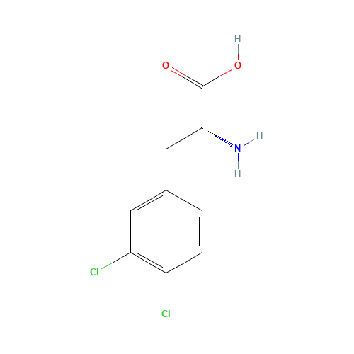 D-3,4-DICHLOROPHENYLALANINE (CAS: 52794-98-6) - Chemical Structure and Molecular Formula 