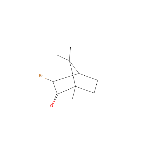 D-3-BROMOCAMPHOR (CAS: 76-29-9) - Chemical Structure and Molecular Formula 