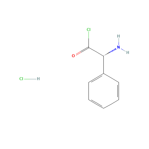 (R)-(-)-2-Phenylglycine chloride hydrochloride (CAS: 39878-87-0) - Chemical Structure and Molecular Formula 