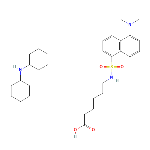 DANSYL-EPSILON-AMINOCAPROIC ACID (CAS: 76563-40-1) - Chemical Structure and Molecular Formula 