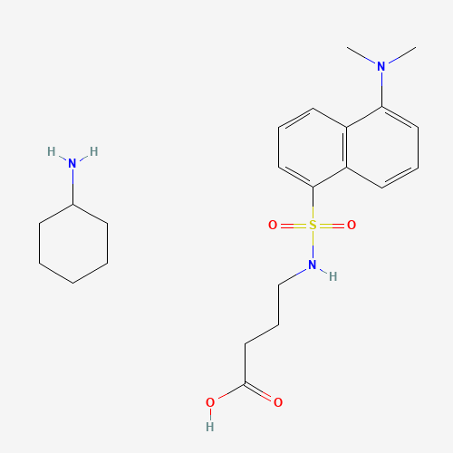 DANSYL-GAMMA-AMINO-N-BUTYRIC ACID CYCLOHEXYLAMMONIUM SALT (CAS: 76563-43-4) - Chemical Structure and Molecular Formula 