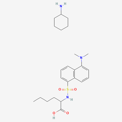DANSYL-DL-NORLEUCINE CYCLOHEXYLAMMONIUM SALT (CAS: 84540-65-8) - Chemical Structure and Molecular Formula 