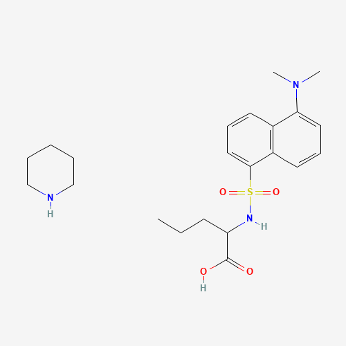 DANSYL-DL-NORVALINE PIPERIDINIUM (CAS: 102783-76-6) - Chemical Structure and Molecular Formula 