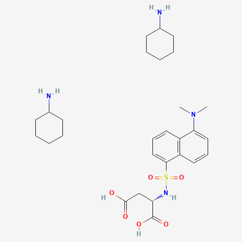DANSYL-L-ASPARTIC ACID DI(CYCLOHEXYLAMMONIUM) SALT (CAS: 53332-29-9) - Chemical Structure and Molecular Formula 