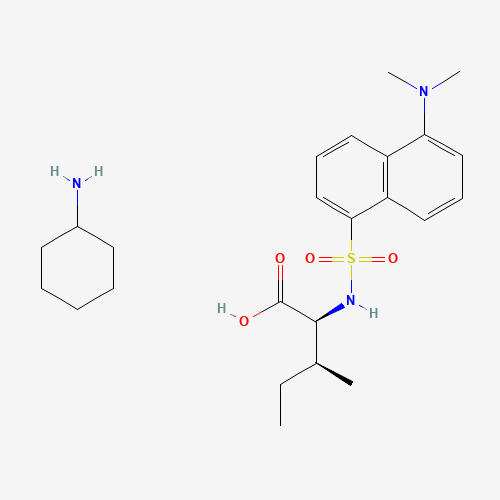 DANSYL-L-ISOLEUCINE CYCLOHEXYLAMMONIUM SALT (CAS: 53369-40-7) - Chemical Structure and Molecular Formula 