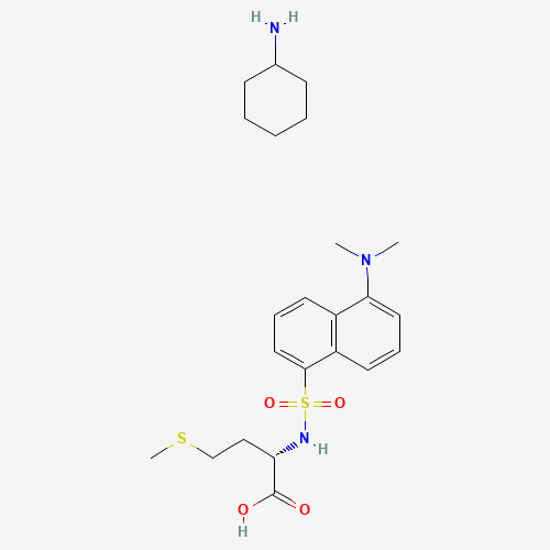 DANSYL-L-METHIONINE,CYCLOHEXYLAMMONIUM SALT (CAS: 53332-30-2) - Chemical Structure and Molecular Formula 