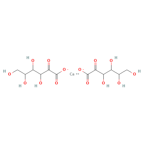 2-KETO-D-GLUCONIC ACID HEMICALCIUM SALT (CAS: 3470-37-9) - Chemical Structure and Molecular Formula 