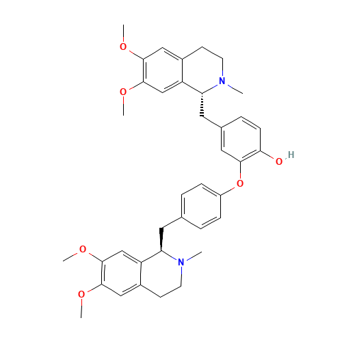 DAURICINE (CAS: 524-17-4) - Chemical Structure and Molecular Formula 