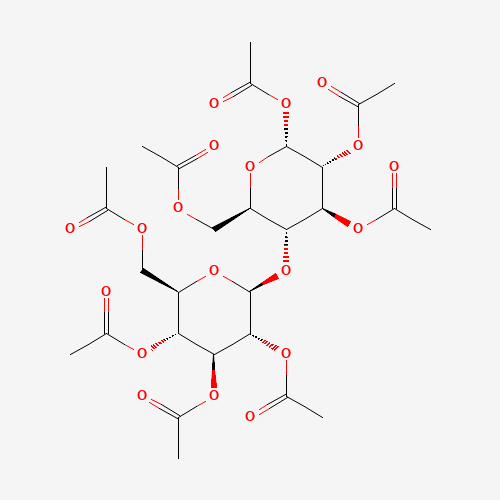 alpha-D-Cellobiose octaacetate (CAS: 5346-90-7) - Chemical Structure and Molecular Formula 
