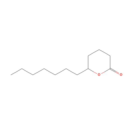 delta-Dodecalactone (CAS: 713-95-1) - Chemical Structure and Molecular Formula 